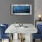 Christian Wall Art Decor Blue and Grey Canvas Prints Bless The Food Quote Wall Pictures Framed Artwork for Home Living Room Dining Room Kitchen Decoration